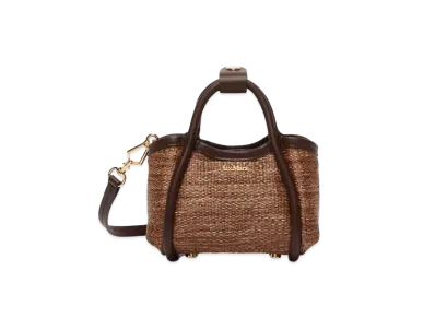 Max Mara Marine Straw Mini Bag "Tobacco Brown"