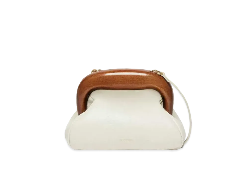 Max Mara Realco Small Leather Booba Bag "White"