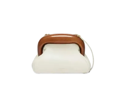 Max Mara Realco Small Leather Booba Bag "White"