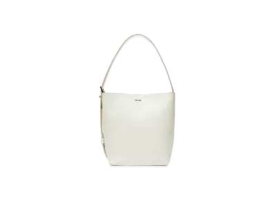Max Mara Archetipo Calf Leather Shopping Bag "White"
