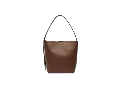 Max Mara Archetipo Calf Leather Shopping Bag "Brown"