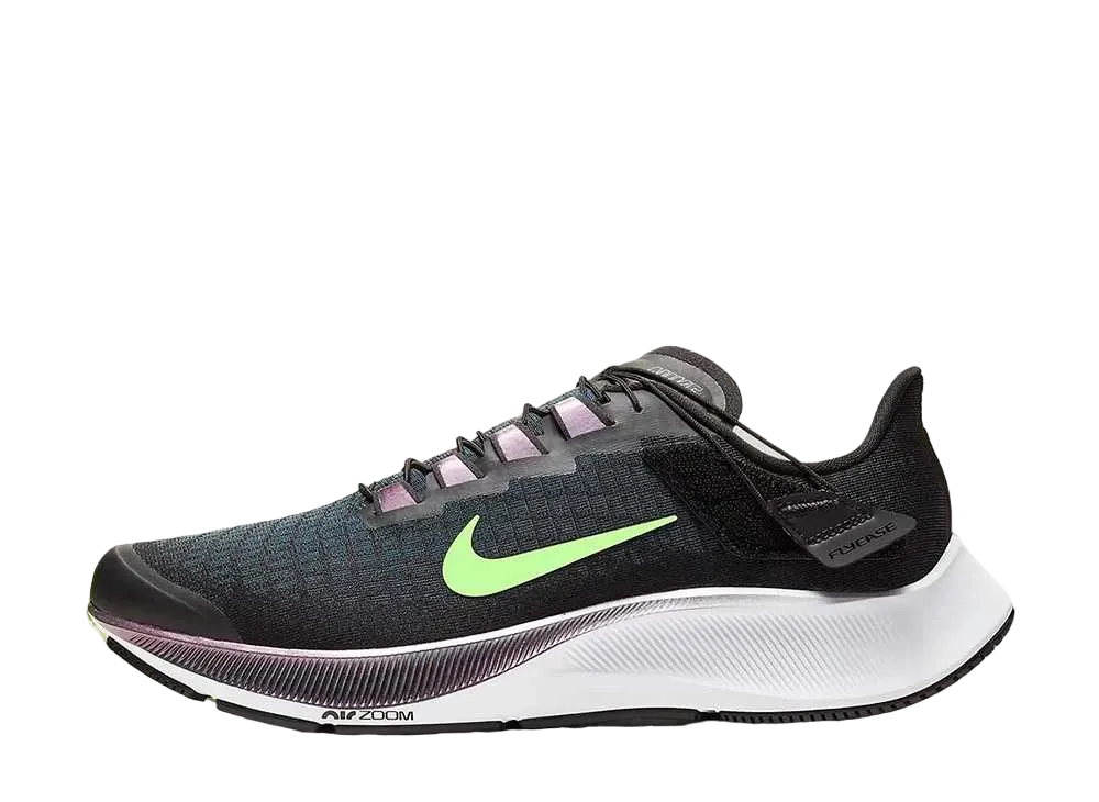 ナイキ エアズームペガサス37 フライイーズ "ブラック/バレリアンブルー/ゴーストグリーン"