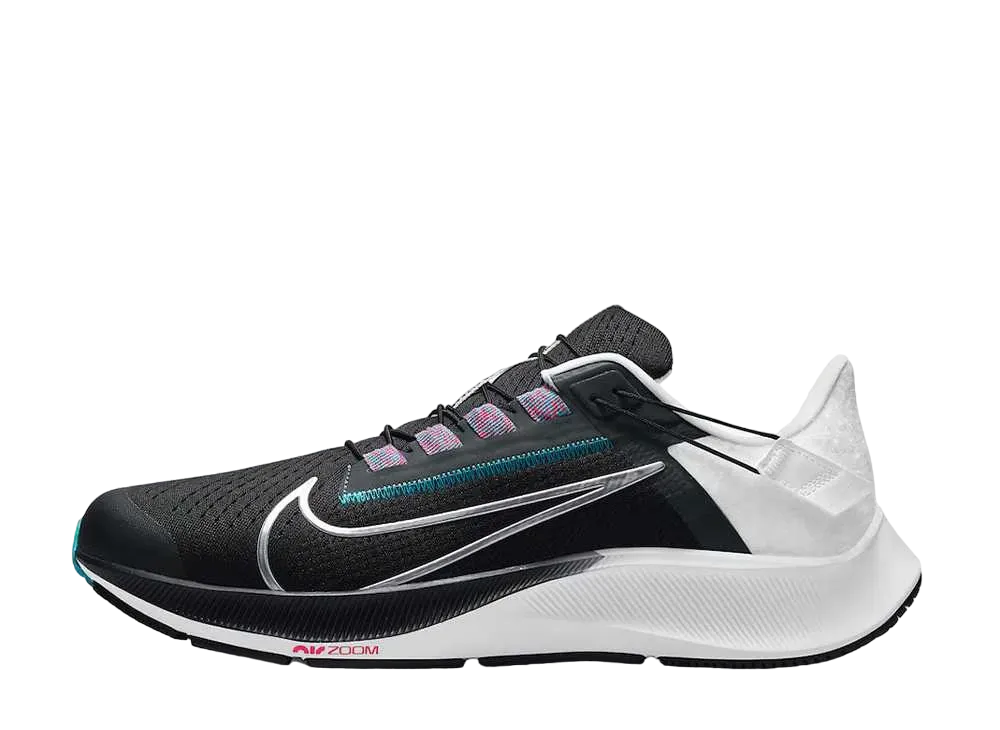 Nike Air Zoom Pegasus 38 FlyEase "Black/White/Chlorine Blue"