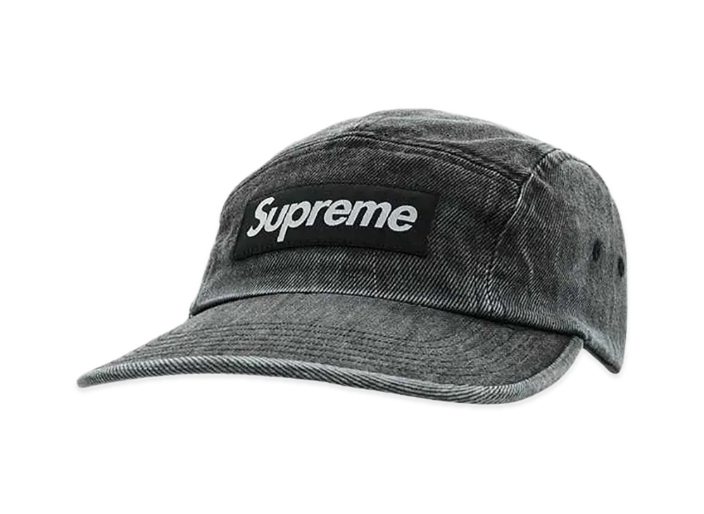 Supreme Coated Denim Camp Cap "Black"