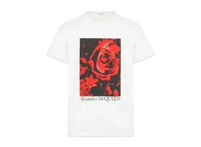 Alexander McQUEEN Wax Flower T-shirt "White/Red"