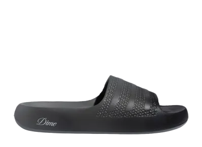 Dime × adidas Ayoon Slides "Core Black/Vista Grey/Gold Metallic"