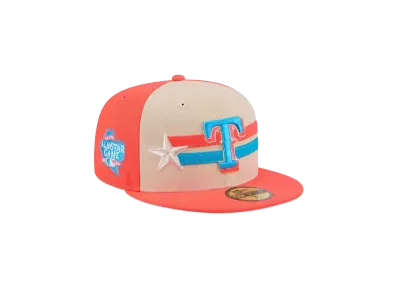 NEW ERA 59Fifty On-Field 2024 MLB All-star Game Texas Rangers "Coral Pink"