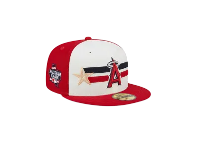 NEW ERA 59Fifty On-Field 2024 MLB All-star Game Workout Los Angeles Angels "Chrome White/Red"