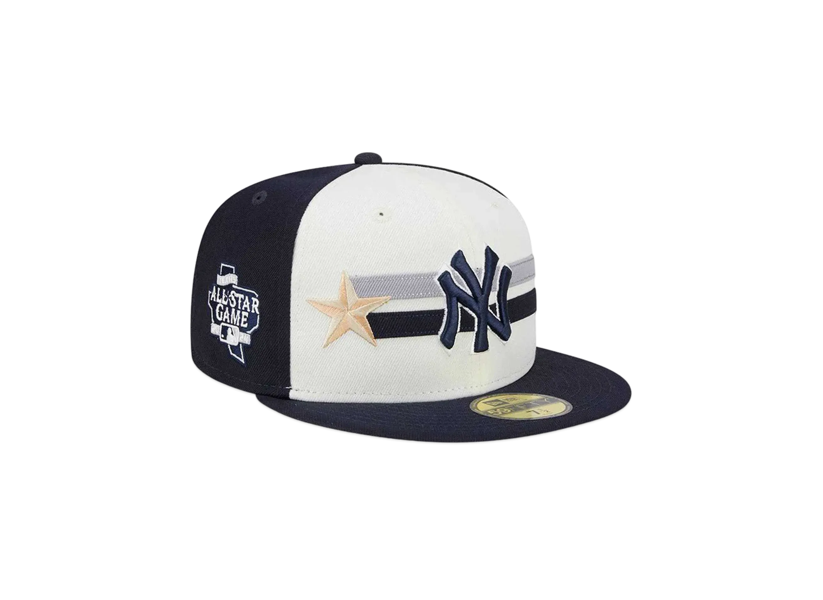 NEW ERA 59Fifty On-Field 2024 MLB All-star Game Workout New York Yankees "Chrome White/Navy"