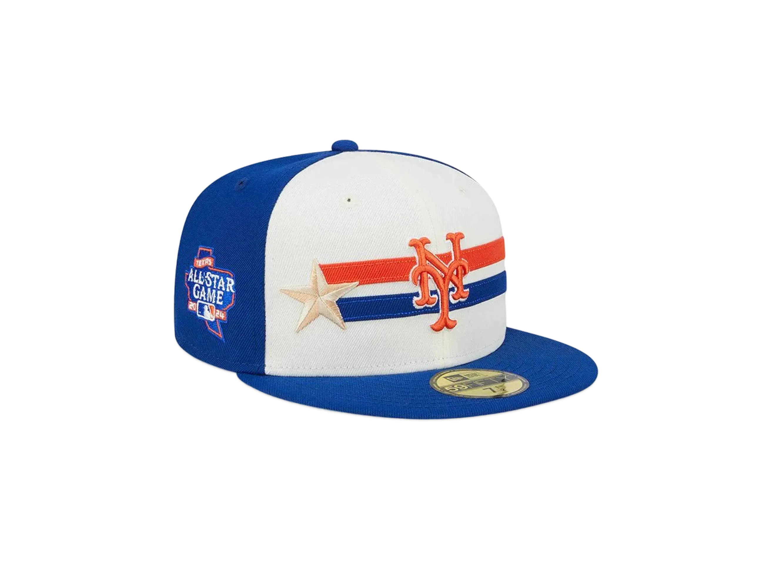 NEW ERA 59Fifty On-Field 2024 MLB All-star Game Workout New York Mets "Chrome White/Blue"