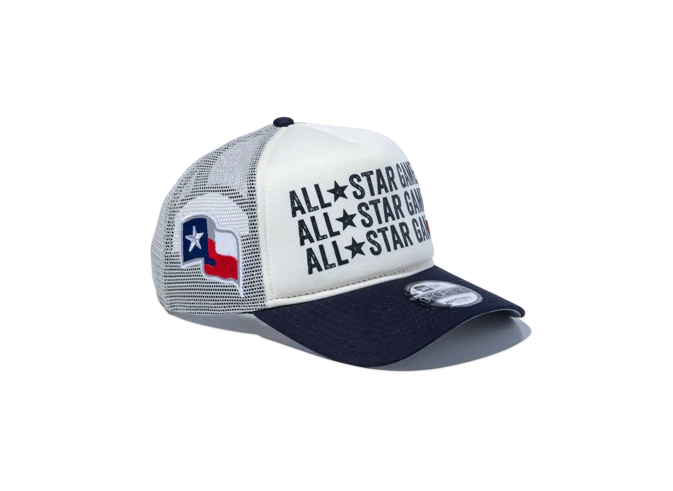 NEW ERA 9Forty A-Frame Tracker 2024 MLB All-star Game Fan Pack Texas Rangers "Chrome White"