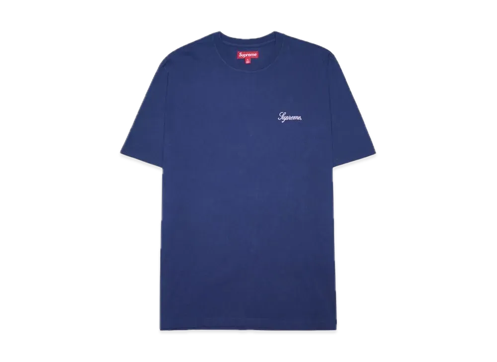 Supreme Washed Script S/S Top "Navy"