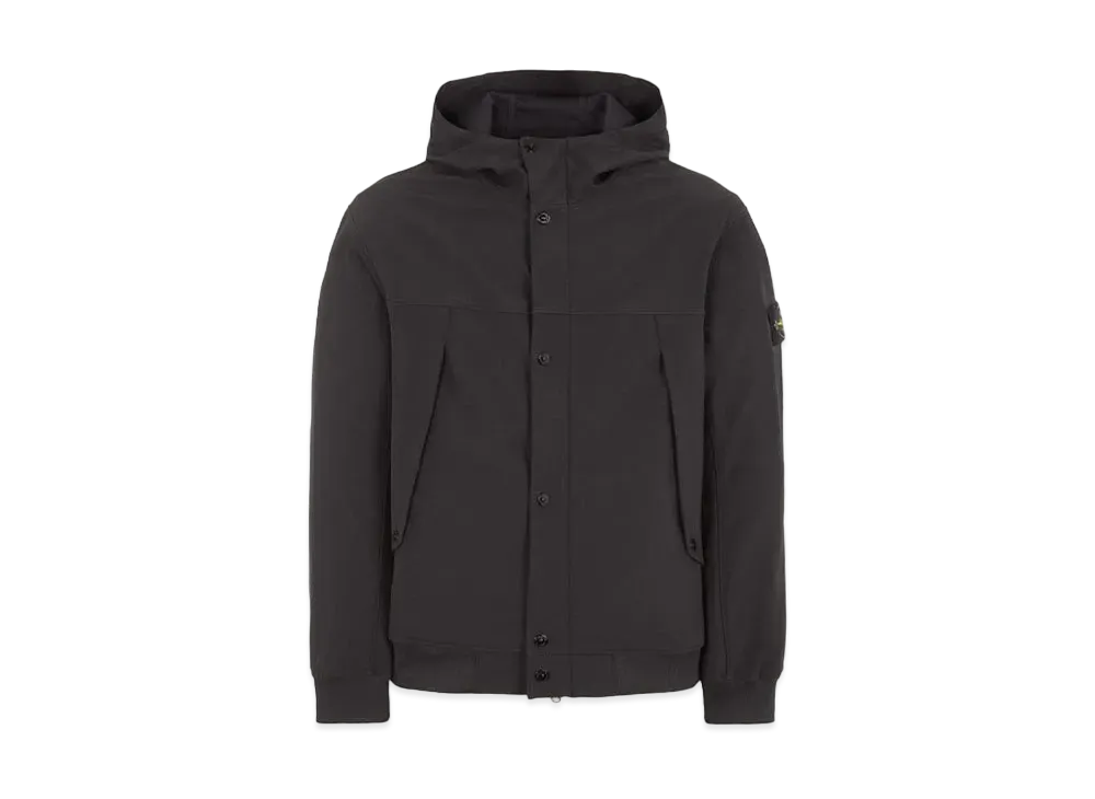 Stone Island 40227 Light Soft Shell-R_E.DYE Technology In Recycled Polyester "Black"