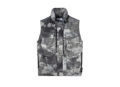 Stone Island G06E1 Dissolving Grid Camo On ECONYL Regenerated Nylon With PRIMALOFT Insulation Technology "Gray"