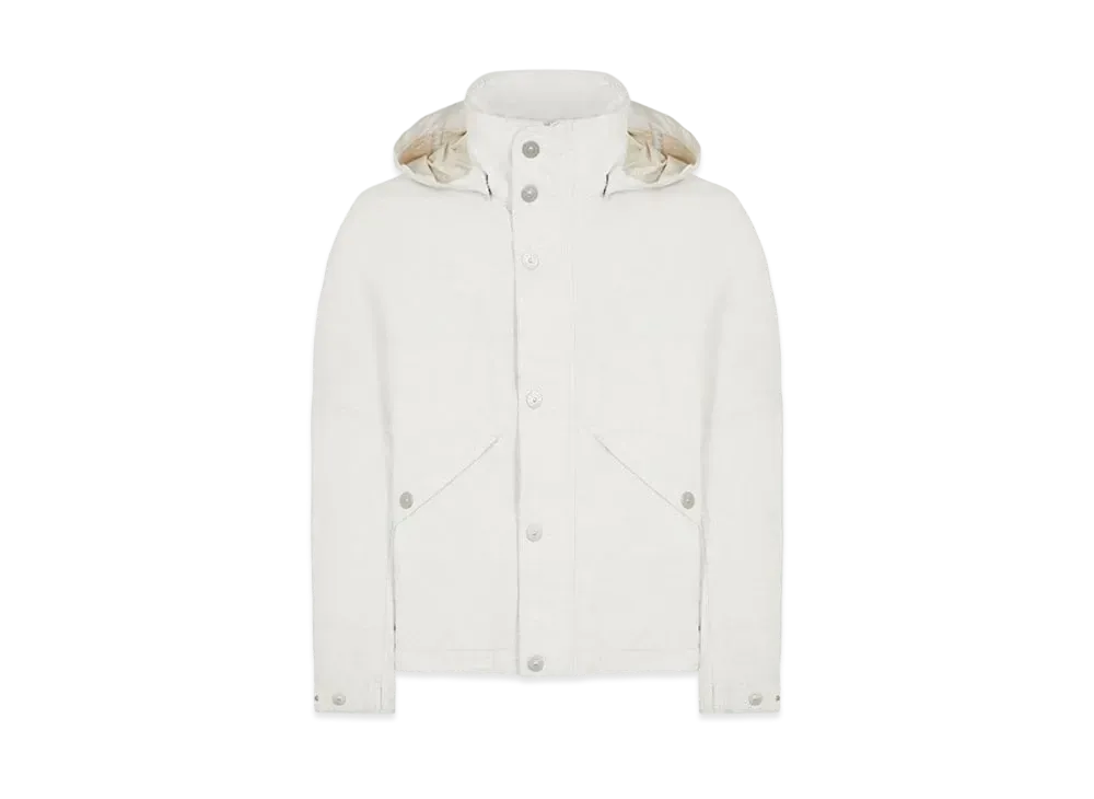 Stone Island 418X1 Stone Island Marina_Raw Plated Linen "White"
