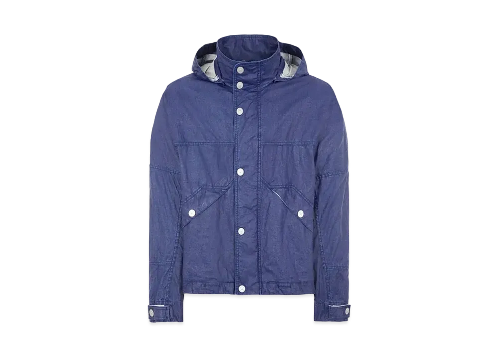 Stone Island 418X1 Stone Island Marina_Raw Plated Linen "Royal Blue"