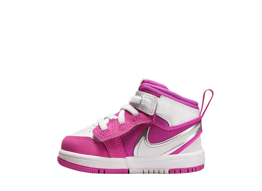 ナイキ TD エアジョーダン1 ミッド RM イージーオン "ファイヤーピンク/ホワイト" (キッズ)