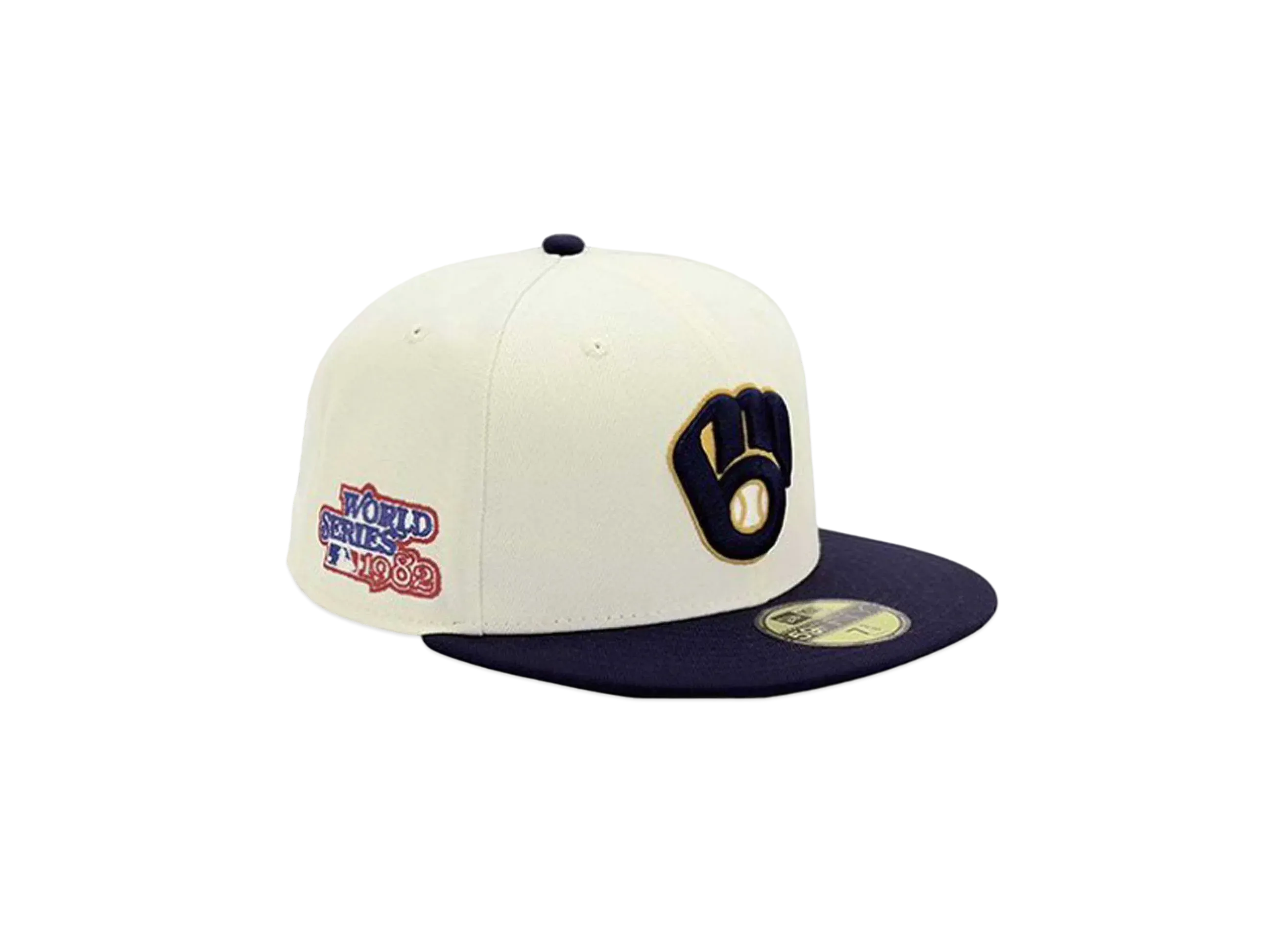 NEW ERA x THE CAP 59Fifty 'Major League Baseball Collection' Milwaukee Brewers "White/Navy"