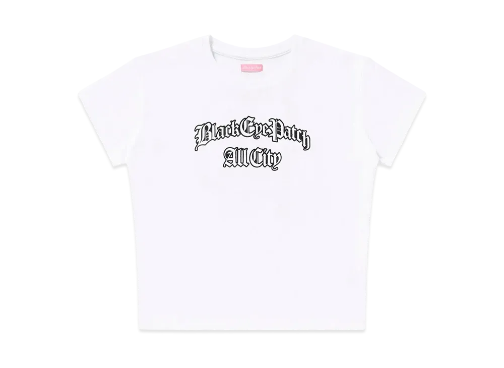 BlackEyePatch All City O.E. Sprayed Baby Tee "White"