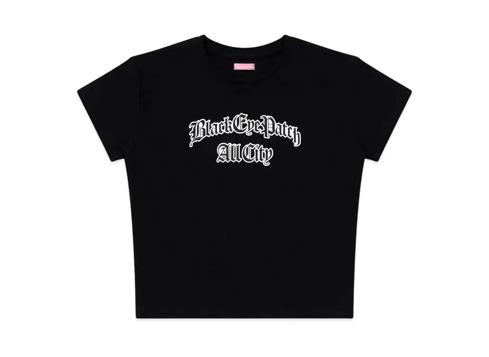 BlackEyePatch All City O.E. Sprayed Baby Tee "Black"