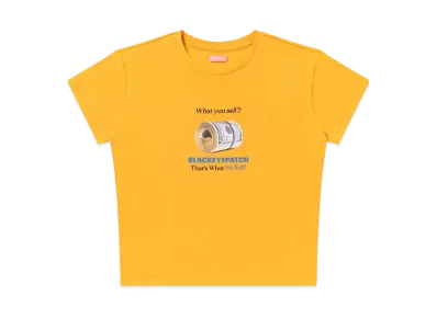 BlackEyePatch What We Sell Baby Tee "Yellow"