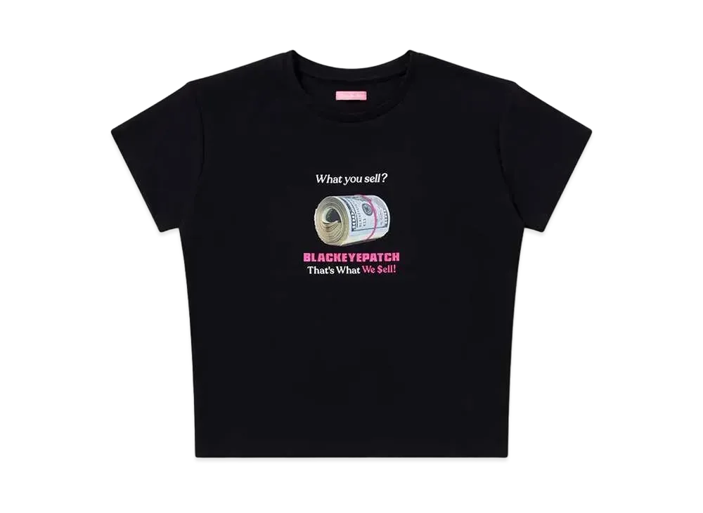 BlackEyePatch What We Sell Baby Tee "Black"