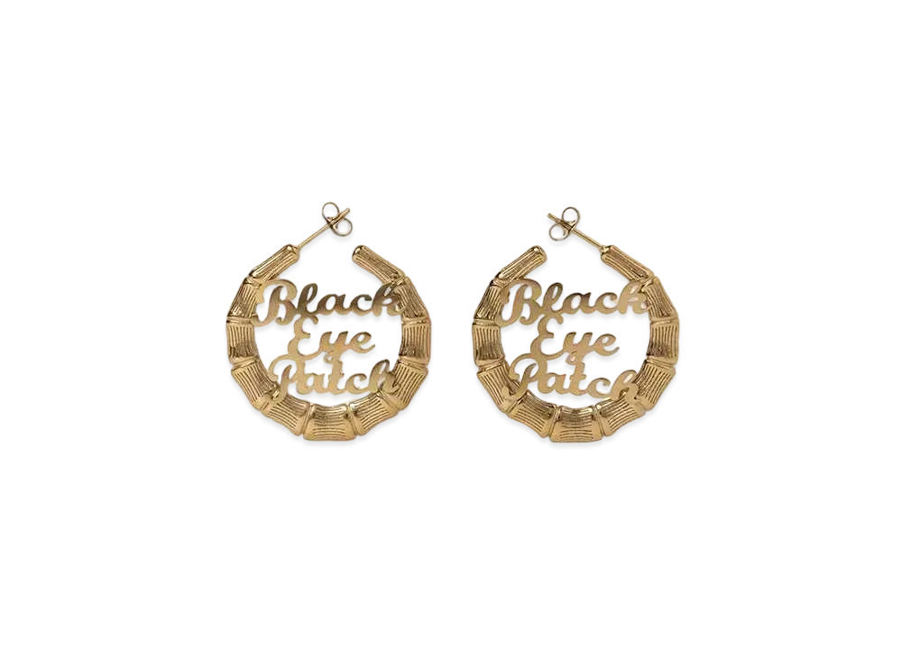 BlackEyePatch Bamboo Hoop Earrings "Gold"