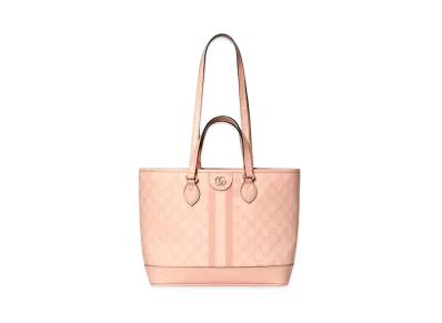 GUCCI Ophidia Small Tote Bag GG Supreme Canvas "Dusty Pink"