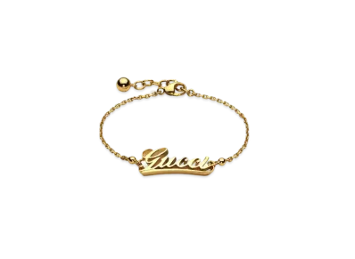 GUCCI Chain Bracelet With Gucci Script "Yellow Gold"