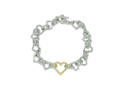 BASICKS Heart Shaped Bracelet "SILVER x GOLD"