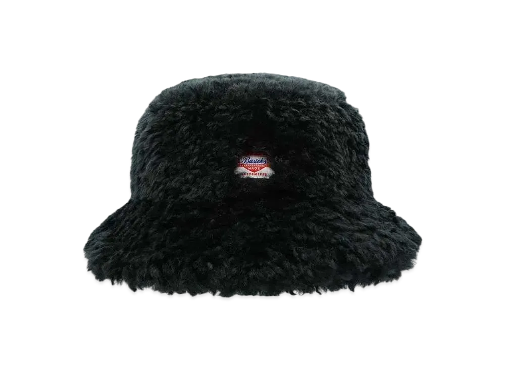 BASICKS Faux Fur Big Bucket Hat "BLACK"