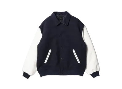 BEAMS Fleece Stadium Coach Jacket "Navy/White"