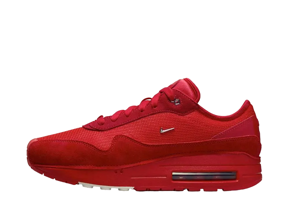 Jacquemus × Nike Women's Air Max 1 SP "University Red and Metallic Silver"