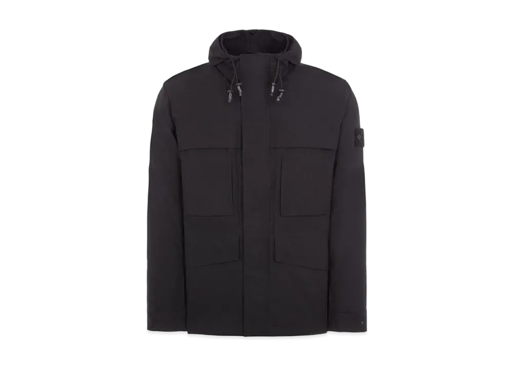 Stone Island 414F1 Weatherproof Cotton Canvas_ Ghost Piece With Detachable Lining "Black"