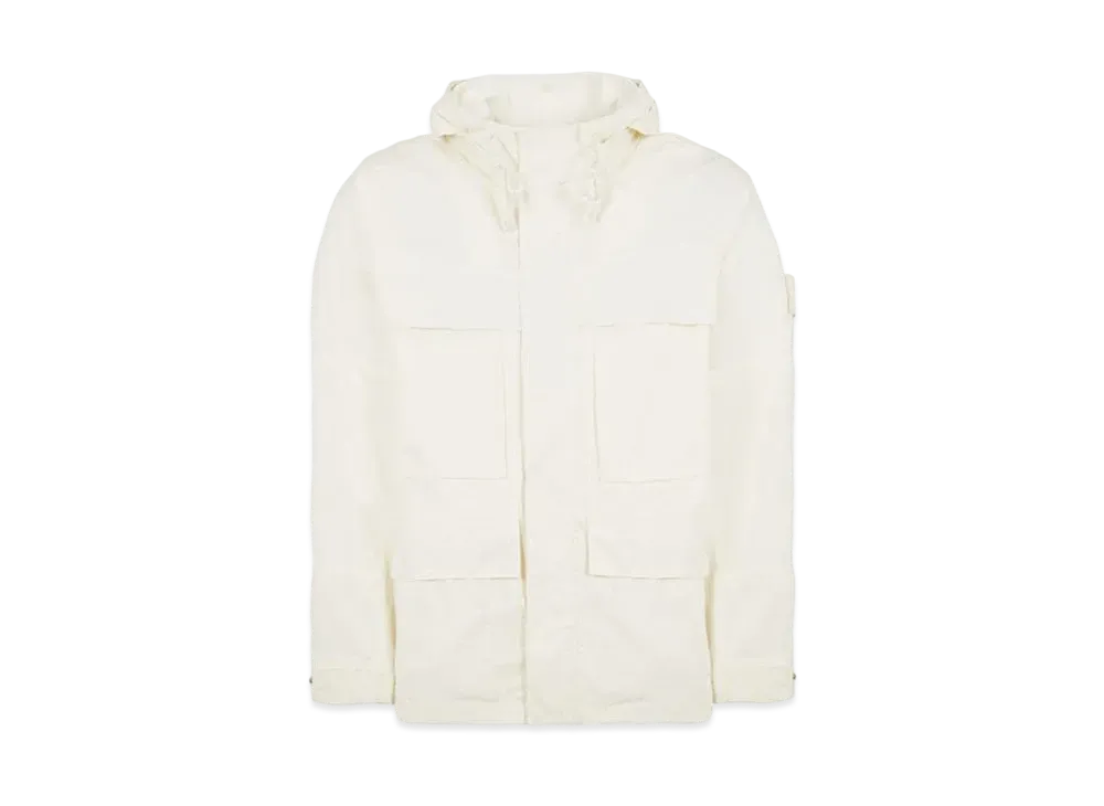 Stone Island 414F1 Weatherproof Cotton Canvas_ Ghost Piece With Detachable Lining "Natural White"