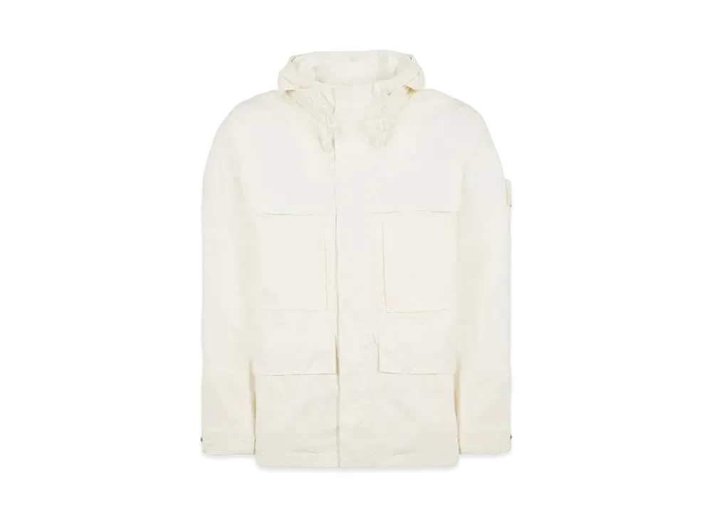 Stone Island 433F1 Weatherproof Cotton Canvas_ Ghost Piece "Natural White"