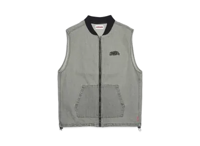 centimeter Denim Vest "GRAY KHAKI"