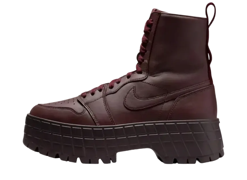 ナイキ ウィメンズ エアジョーダン1 ハイ ブルックリン "バーガンディクラッシュ" (厚底 ブーツ)