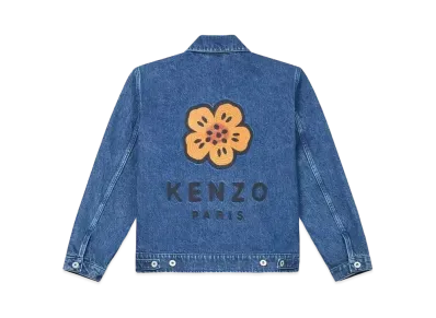 KENZO 'BOKE FLOWER' Oversize Trucker Jacket "Midnight Blue"