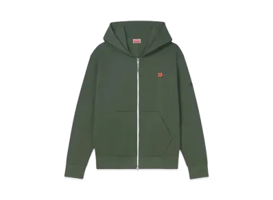KENZO 'BOKE FLOWER' Embroidery Zip Hoodie "Dark Khaki"