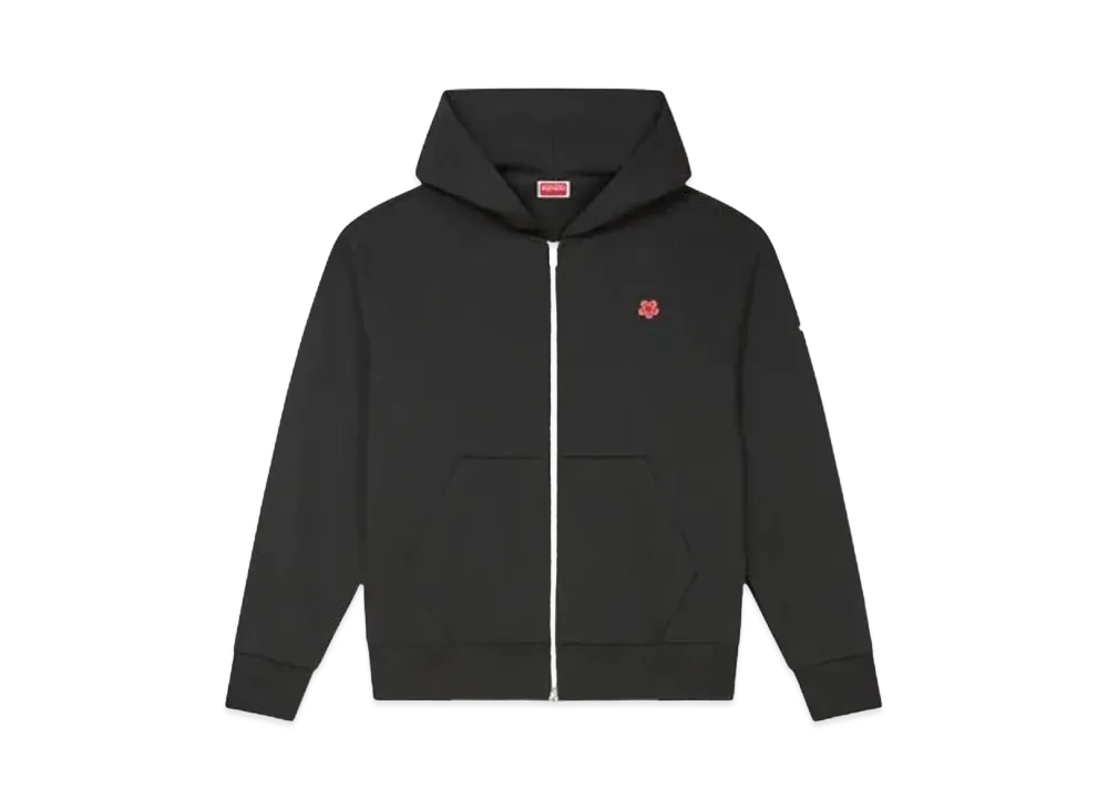 KENZO 'BOKE FLOWER' Embroidery Zip Hoodie "Black"