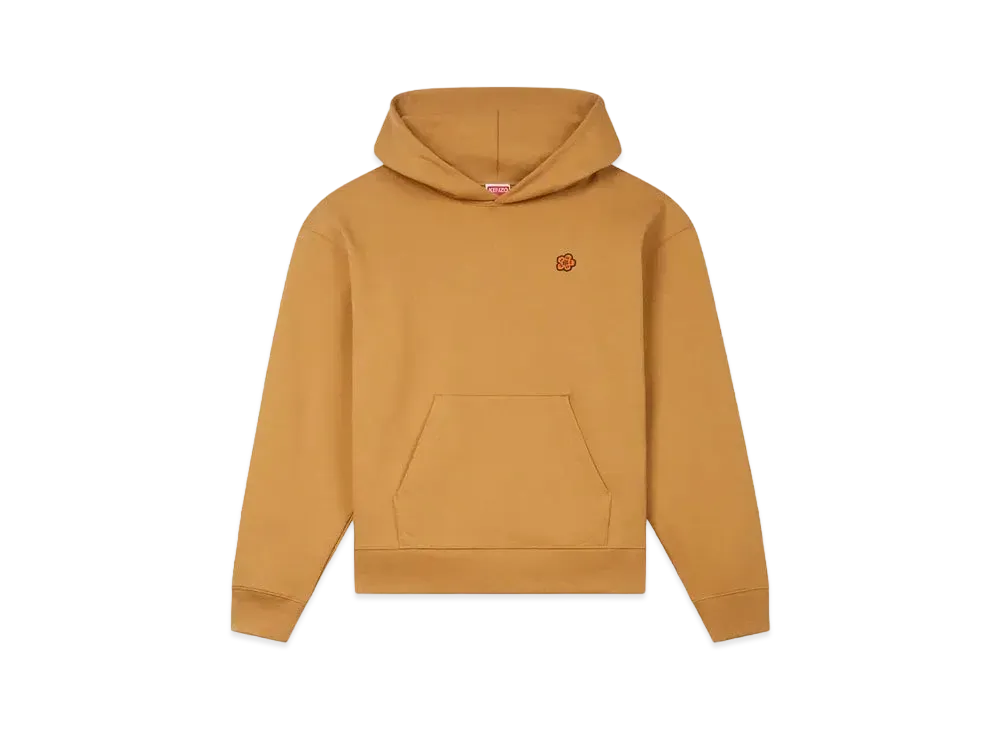 KENZO 'BOKE FLOWER' Oversize Embroidery Hoodie "Dark Camel"