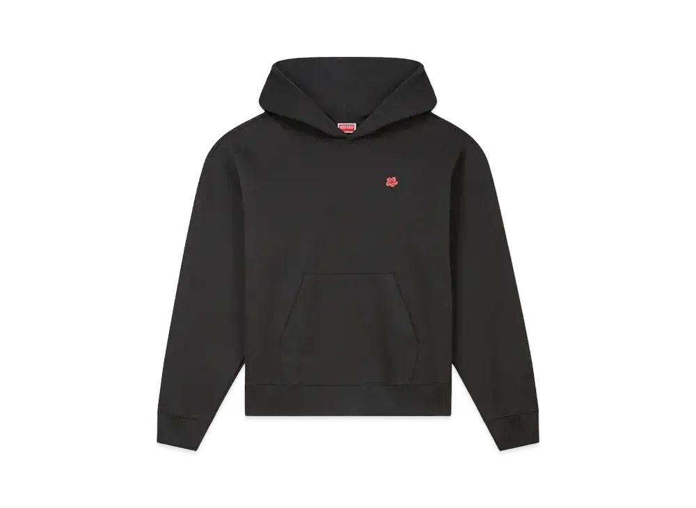KENZO 'BOKE FLOWER' Oversize Embroidery Hoodie "Black"