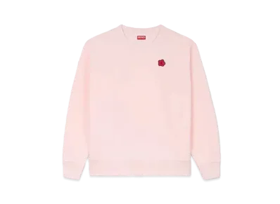 KENZO 'BOKE FLOWER' Classic Embroidery Sweat "Faded Pink"