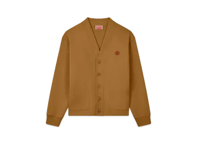 KENZO 'BOKE FLOWER' Embroidery Cardigan "Dark Camel"