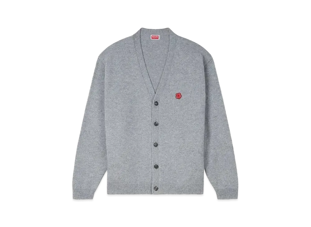 KENZO 'BOKE FLOWER' Embroidery Cardigan "Misty Grey"