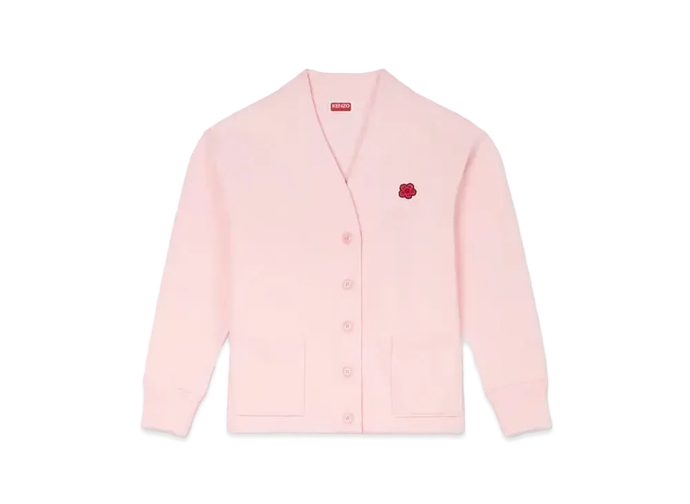 KENZO 'BOKE FLOWER' Molton Cardigan "Faded Pink"