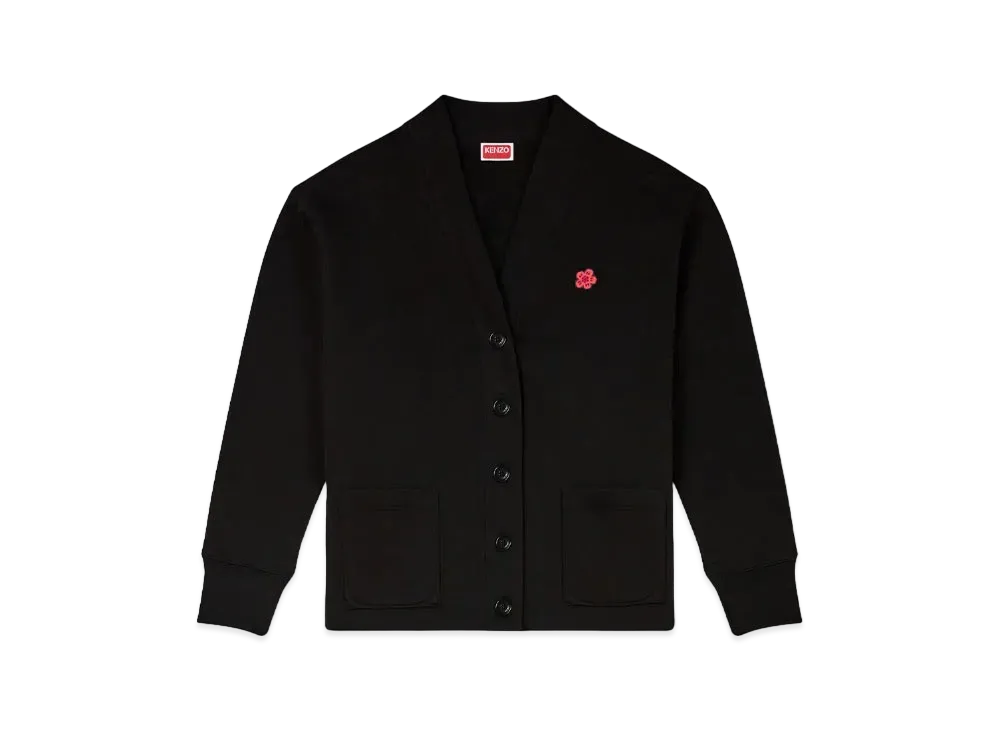 KENZO 'BOKE FLOWER' Molton Cardigan "Black"