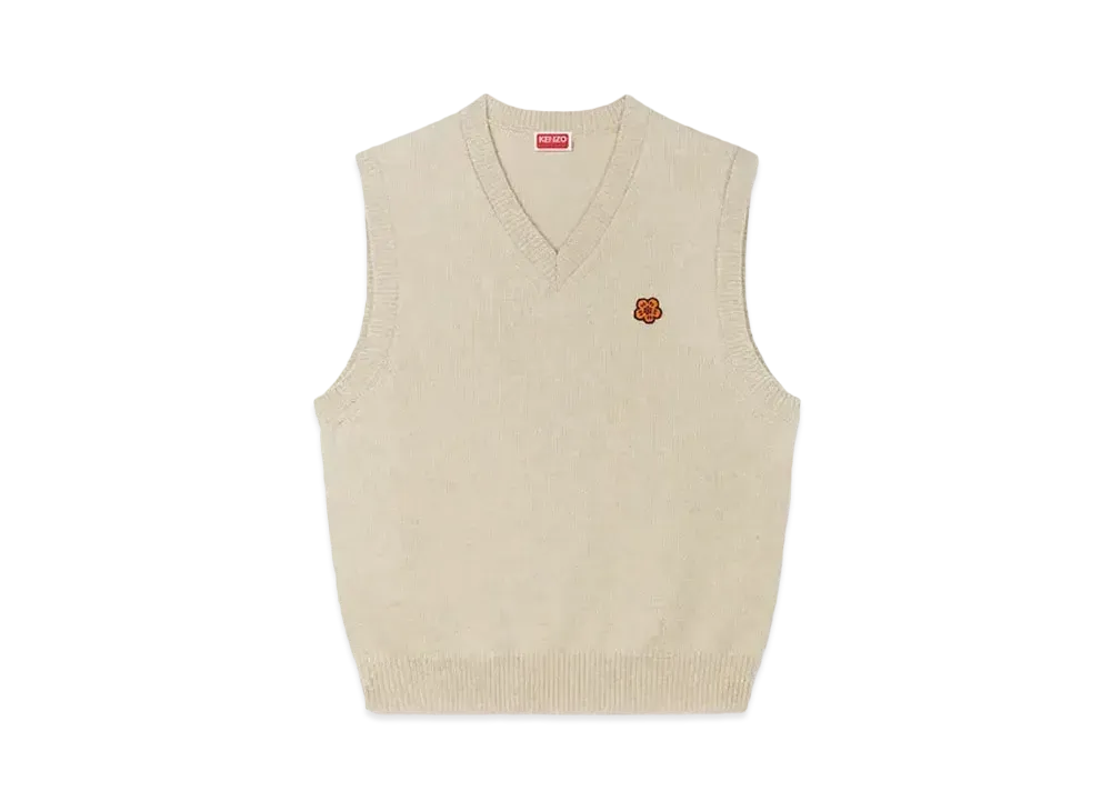 KENZO 'BOKE FLOWER' Embroidery Sleeveless Jumper "Beige"