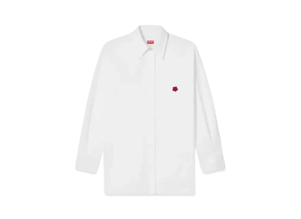 KENZO 'BOKE FLOWER' Embroidery Oversize Shirt "White"